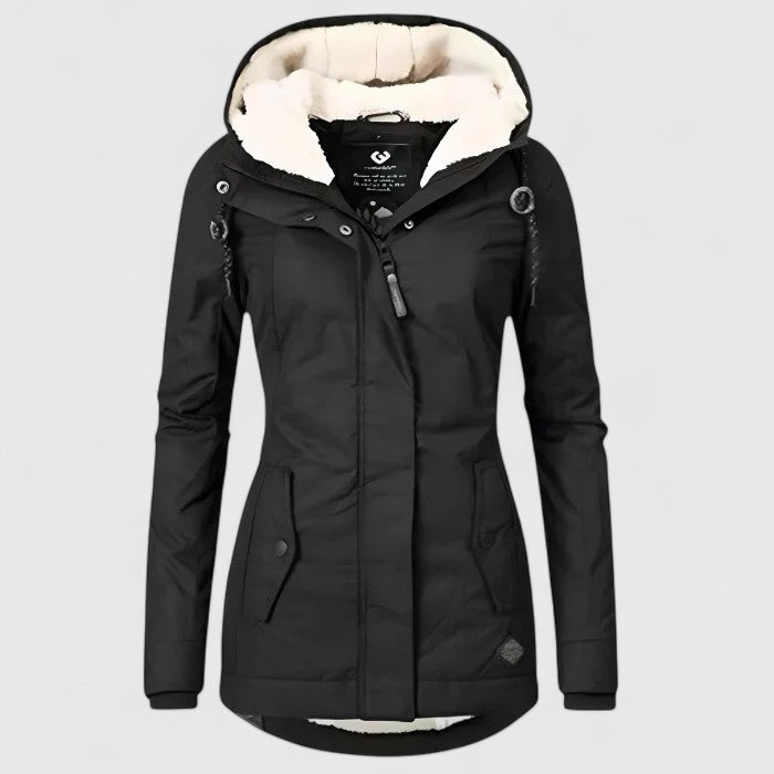 Veste d'Hiver Femme Doublée Sherpa Chaude