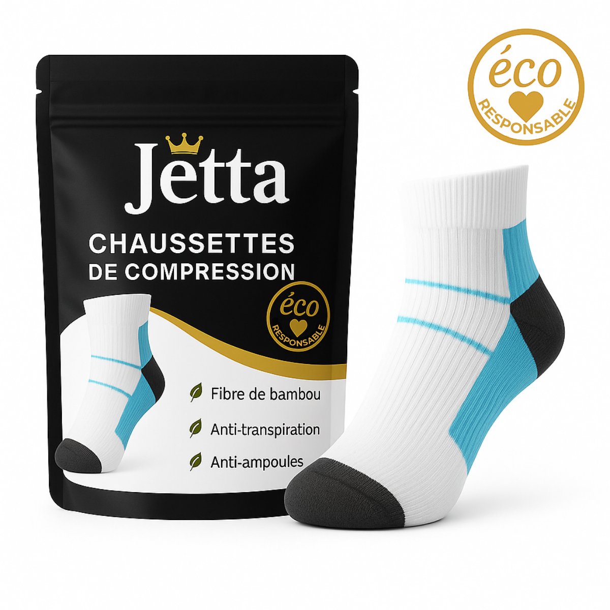 OrthoComfort™ – Chaussettes Orthopédiques de Soutien et de Compression en Bambou