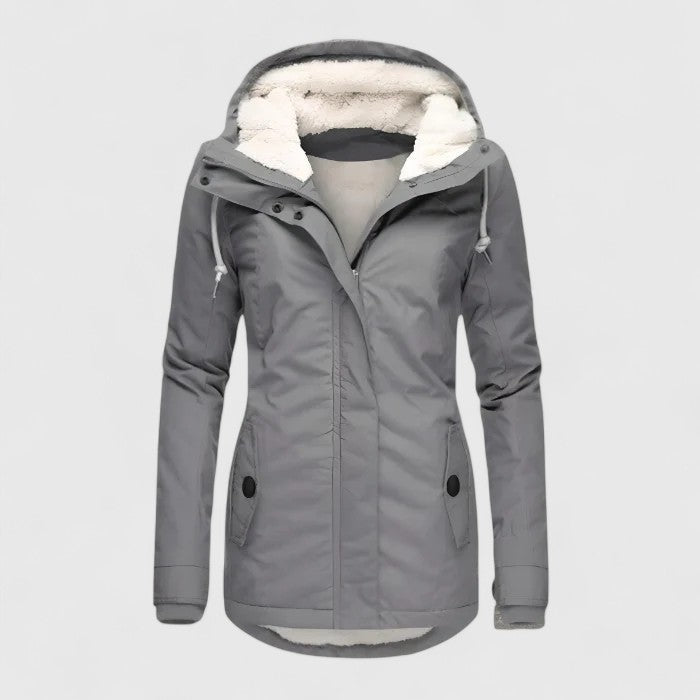 Veste d'Hiver Femme Doublée Sherpa Chaude