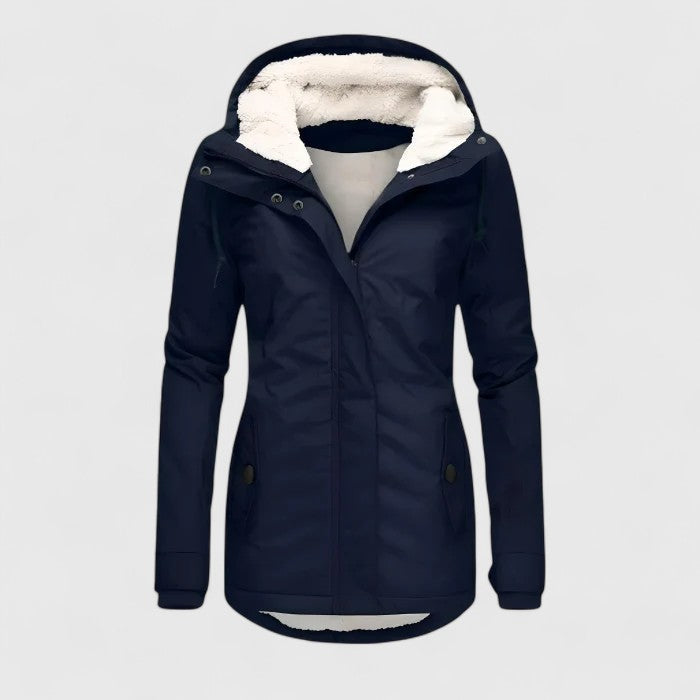 Veste d'Hiver Femme Doublée Sherpa Chaude