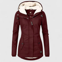 Veste d'Hiver Femme Doublée Sherpa Chaude