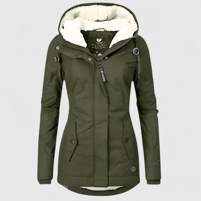 Veste d'Hiver Femme Doublée Sherpa Chaude