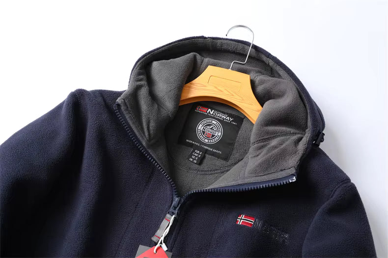Veste à capuche pour hommes Nordwell™ – Veste sweat à capuche d'hiver brodée