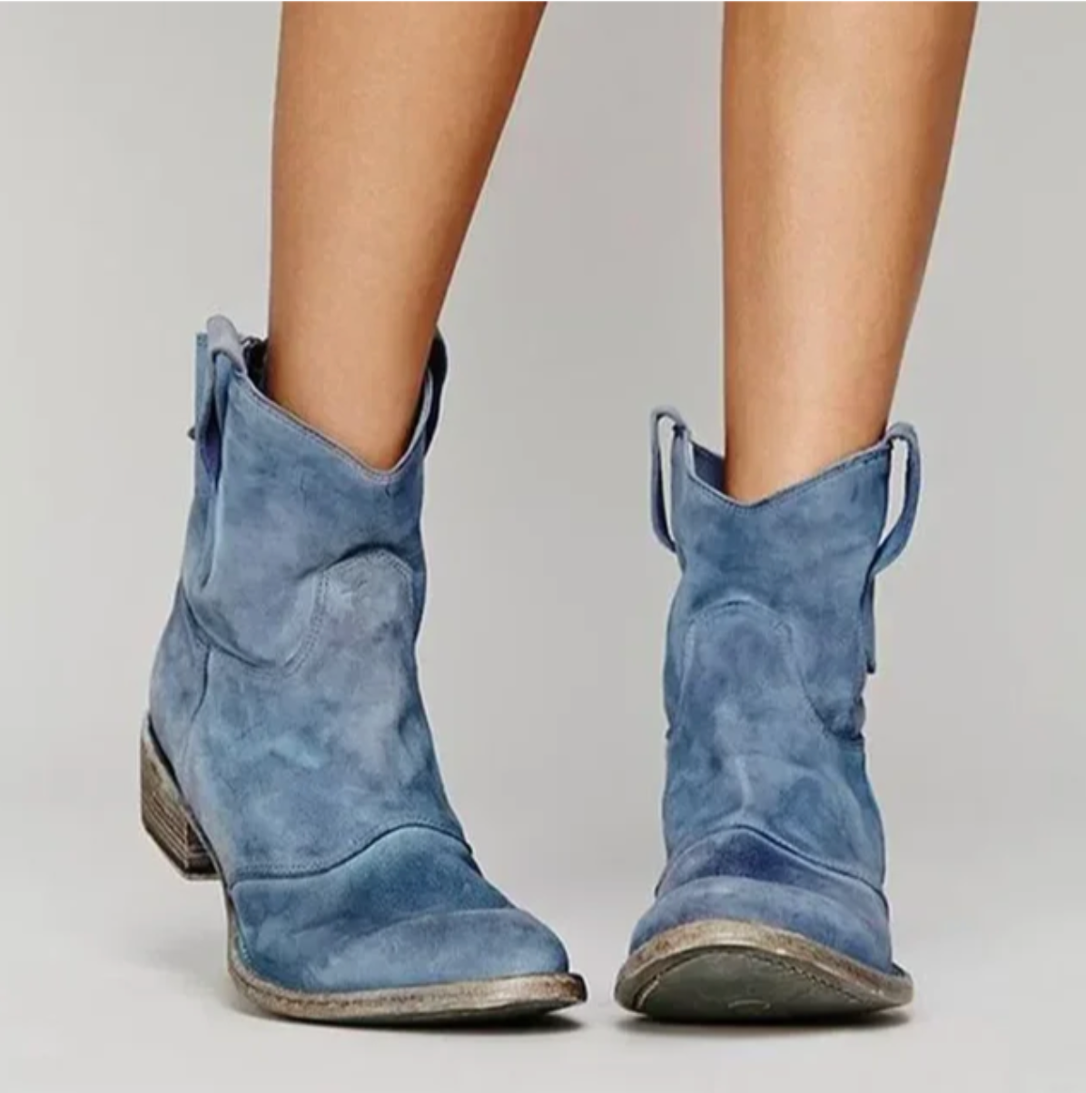 Santiags Femme Effet Daim Bottes Western
