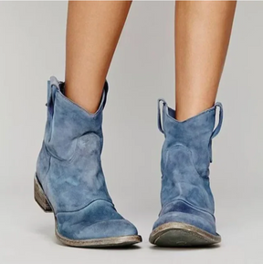 Santiags Femme Effet Daim Bottes Western