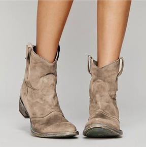 Santiags Femme Effet Daim Bottes Western