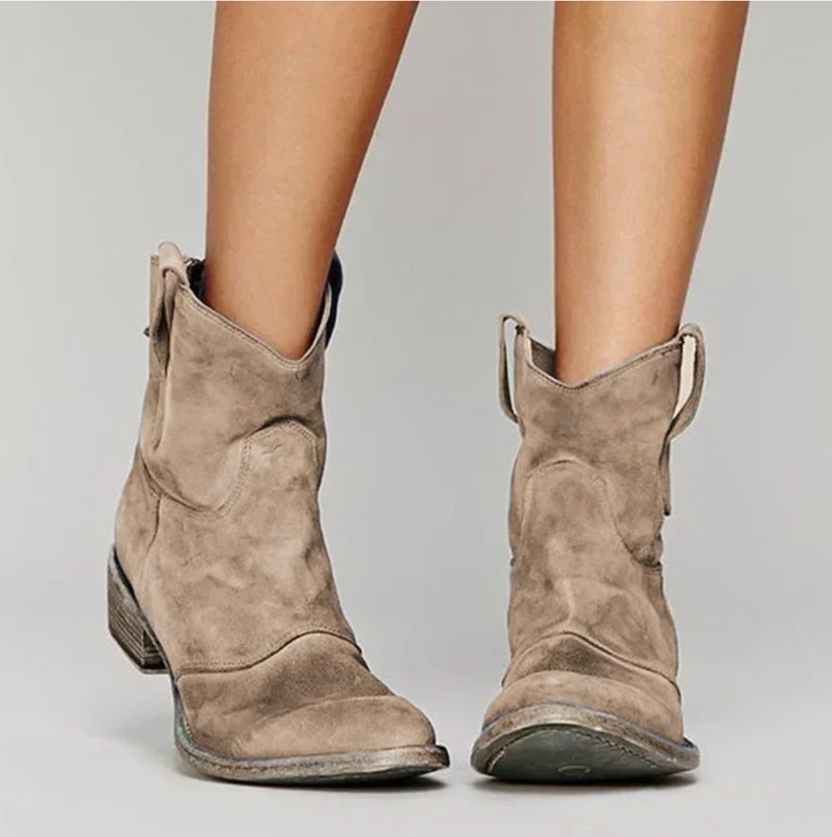 Santiags Femme Effet Daim Bottes Western