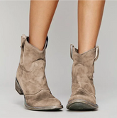 Santiags Femme Effet Daim Bottes Western