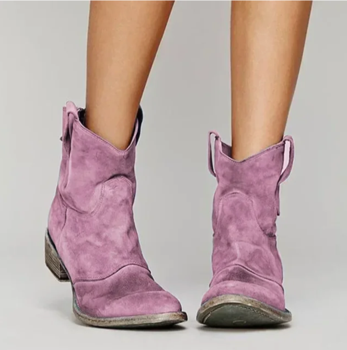 Santiags Femme Effet Daim Bottes Western