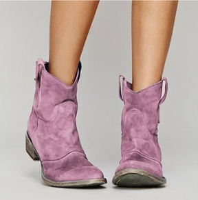 Santiags Femme Effet Daim Bottes Western