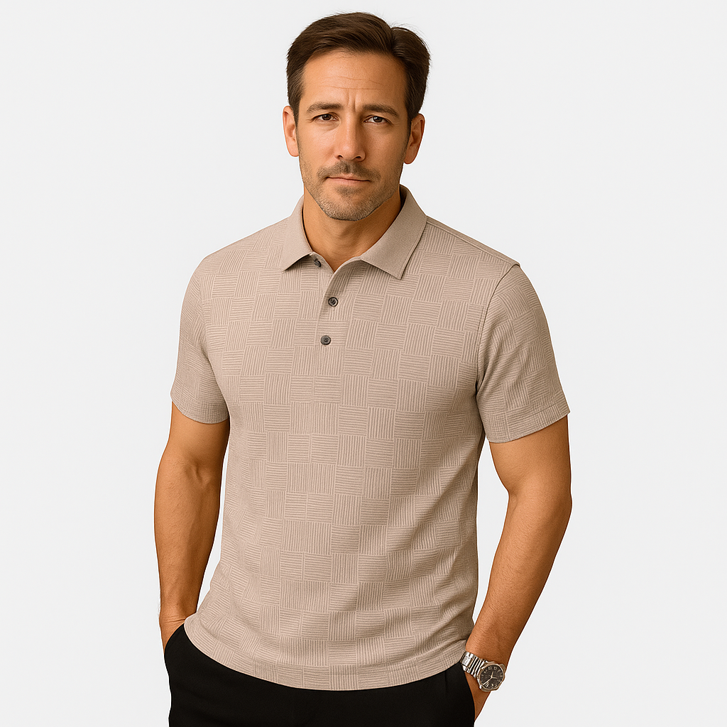 Jetta – Chemise Homme à Imprimé Géométrique en Tissu Texturé
