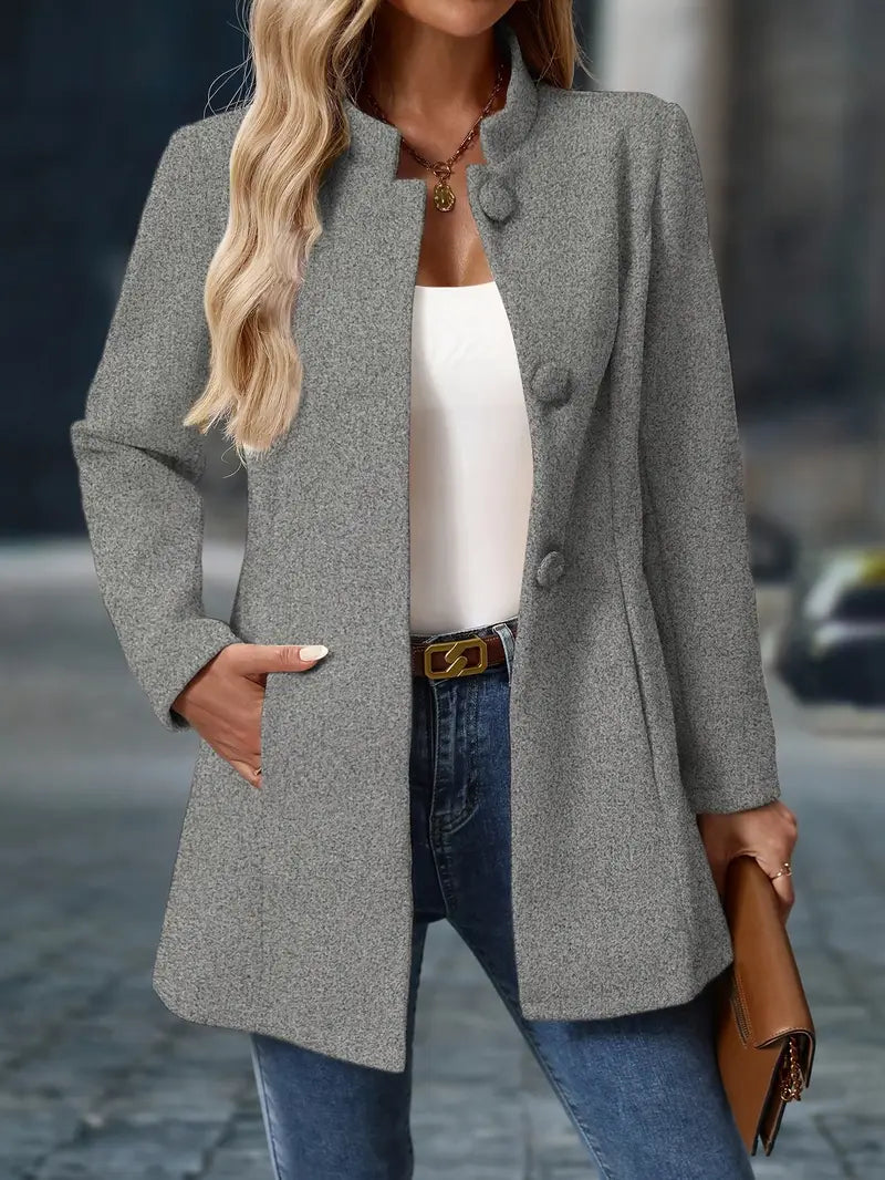 Manteau d'Hiver Femme à Boutons Classique