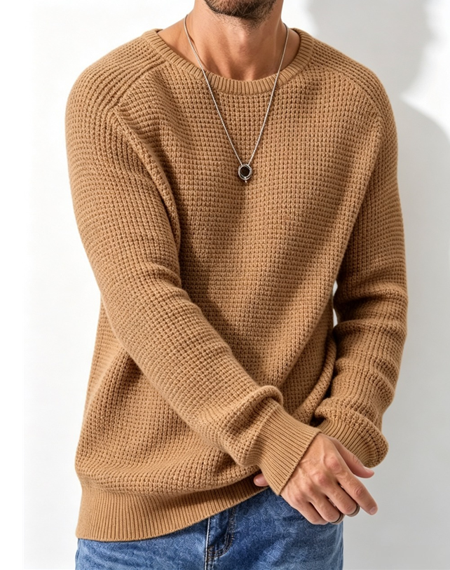 Pull Col Rond Femme Manches Longues Maille