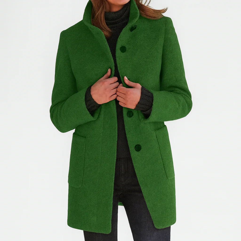 Manteau en Laine Femme Mi-Long Élégant
