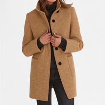 Manteau en Laine Femme Mi-Long Élégant
