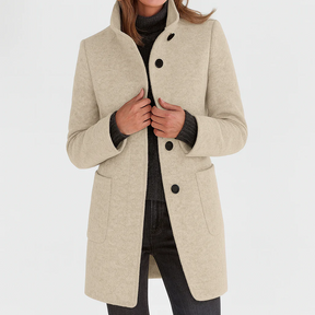 Manteau en Laine Femme Mi-Long Élégant