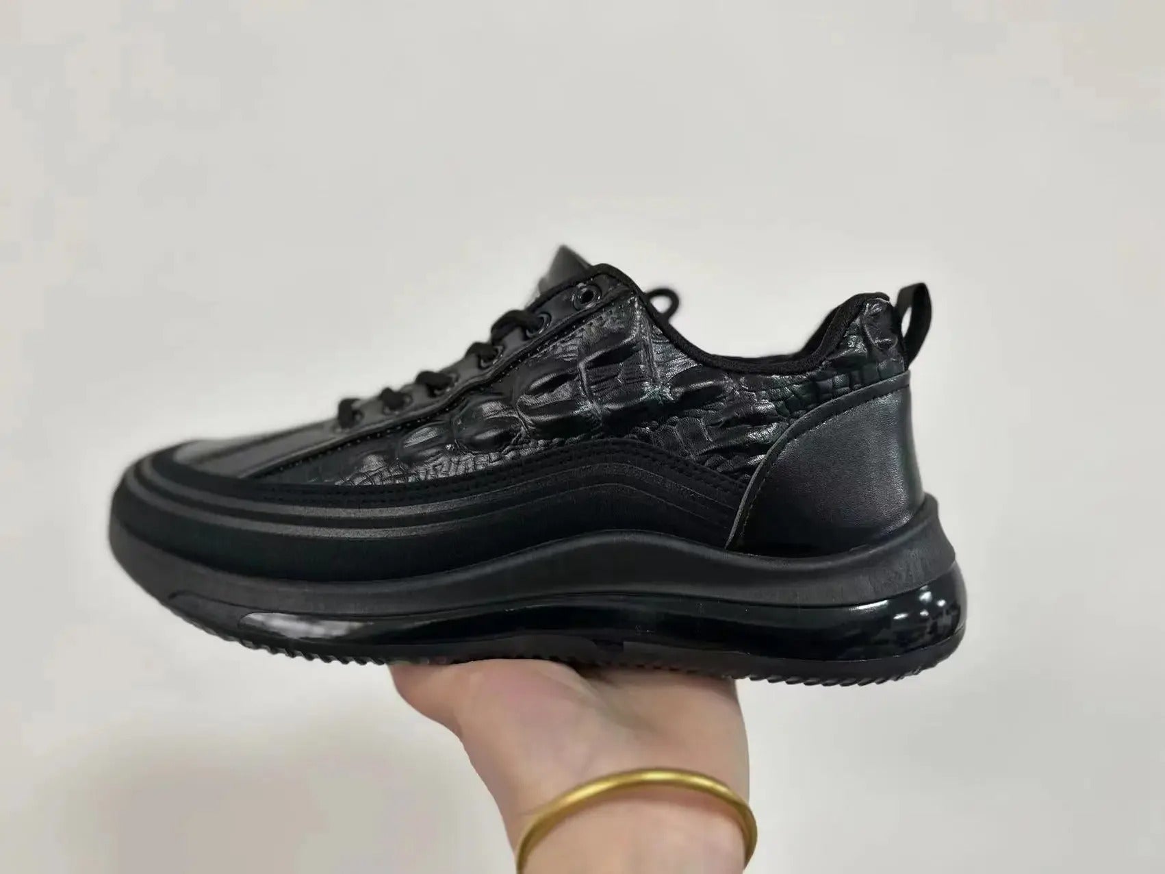 Chaussures de loisirs italiennes en crocodile imprimé avec coussin d'air pour hommes - JettaCroc™ - [BLACK FRIDAY] - [ACHETÉZ 1, RECEVÉZ 2]