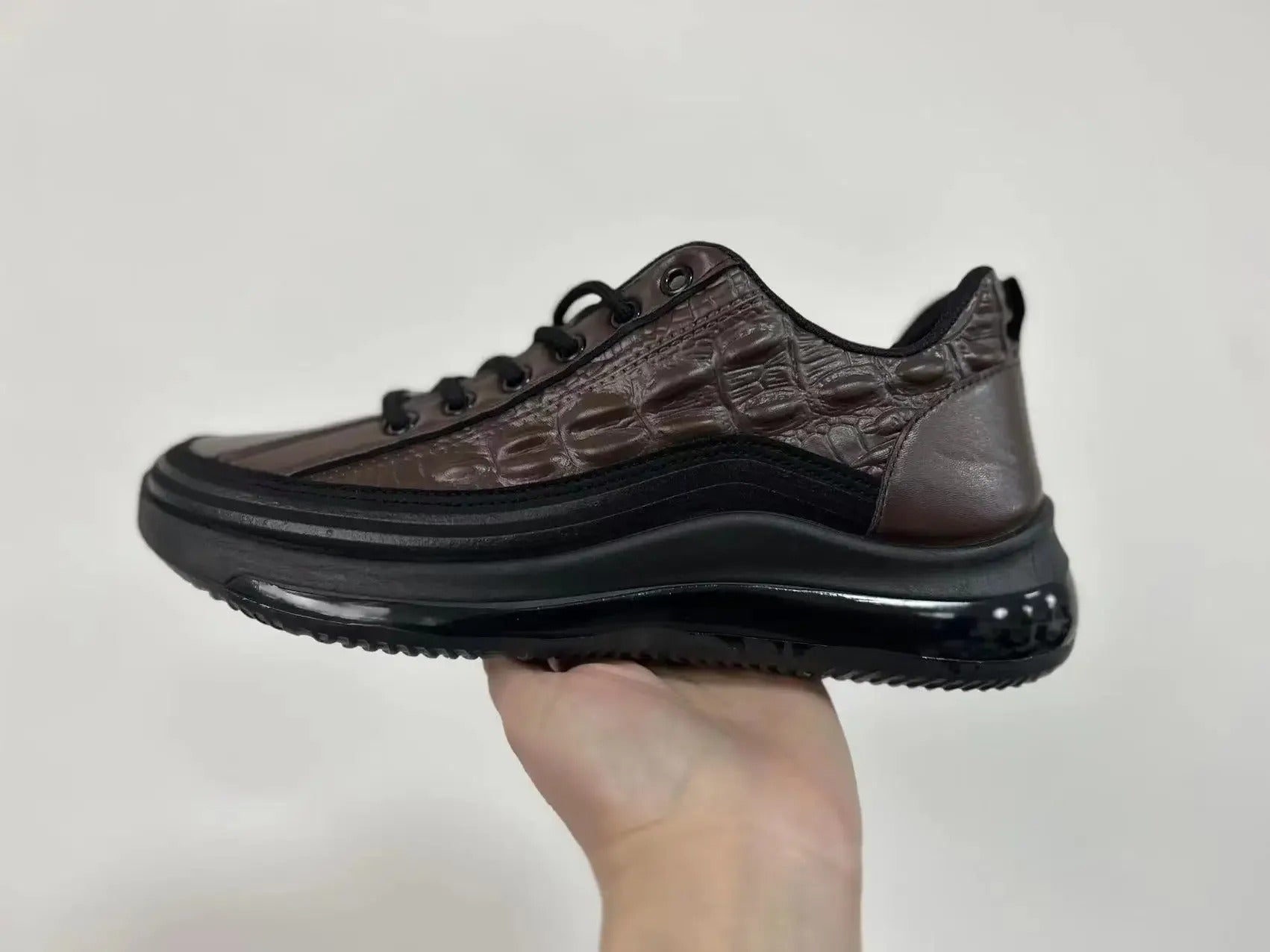 Chaussures de loisirs italiennes en crocodile imprimé avec coussin d'air pour hommes - JettaCroc™ - [BLACK FRIDAY] - [ACHETÉZ 1, RECEVÉZ 2]