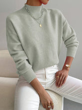 Pull Col Montant Femme Maille Fine Manches Longues